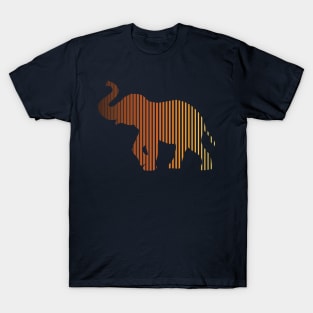 Elephant Multi-color Animal Gradient T-Shirt